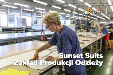 Prace kontrolno - pomiarowe w Zakładzie Produkcji Odzieży Sunset Suits - Videotekst Poznań - Wiesław Czyż